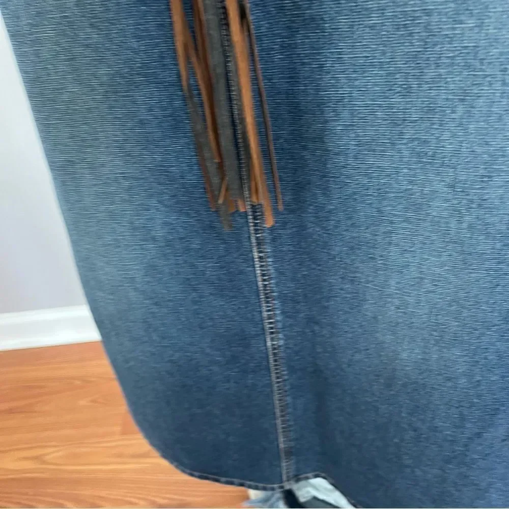 Vintage‎ Y2K Squeeze by Stephen Hardy side slit midi blue jean skirt - 9/10